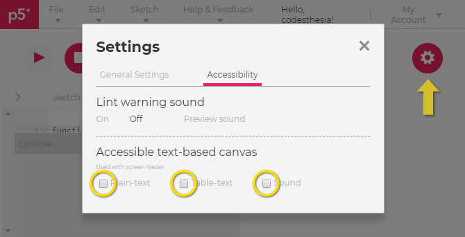Disattivazione accessibilità
